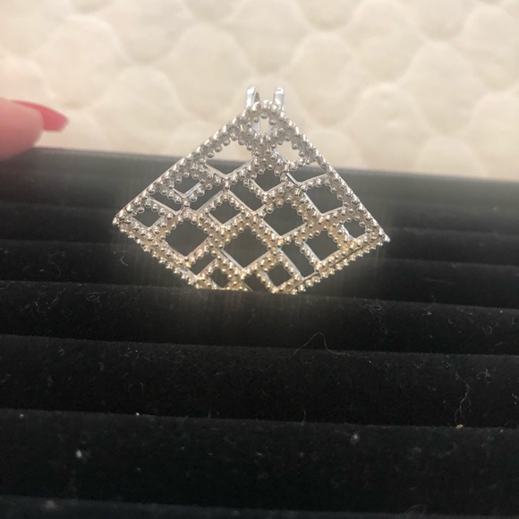 Sterling Silver SQUARES Pendant - Picture 5 of 6